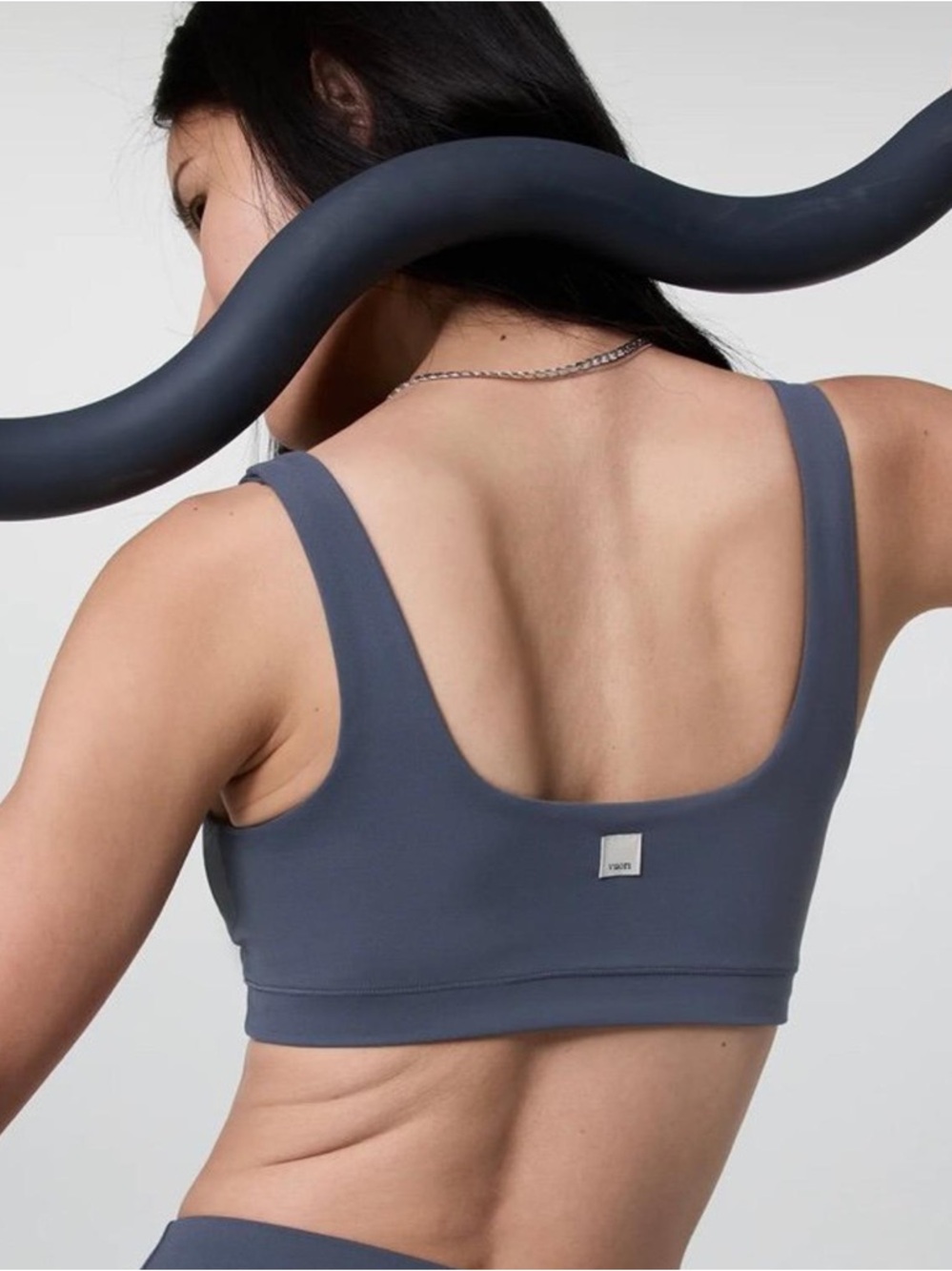 Vuori Slate-Blue Scoopback Sports Bra
